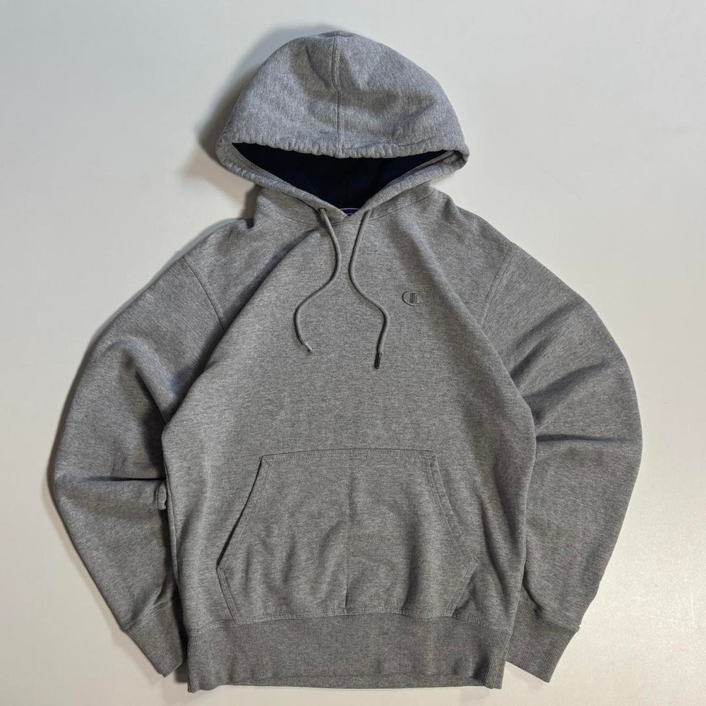 Grey Champion Embroidered Logo Hoodie - Small